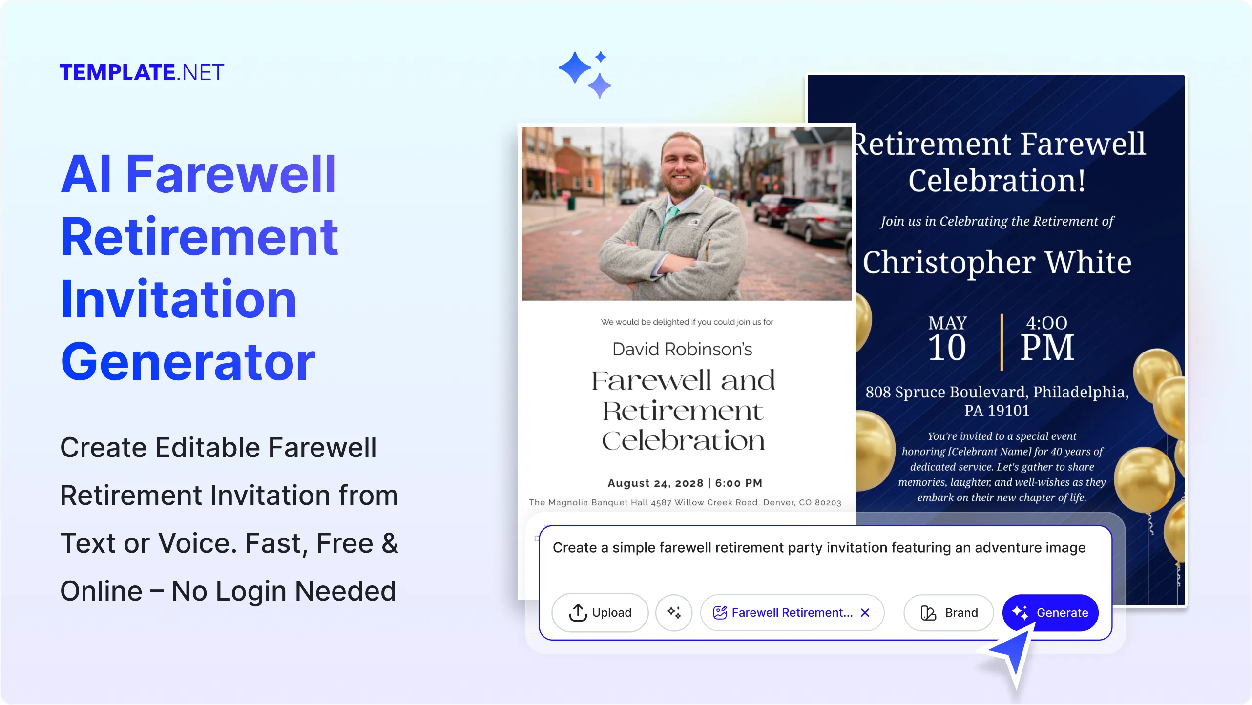Free AI Farewell & Retirement Invitation Generator, Free Online Invitation Maker